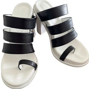 Marina Moscone Women's Black Strappy Heeled Sandals